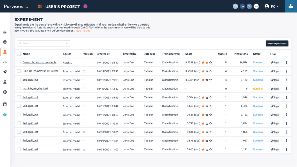 experiment tracking automl